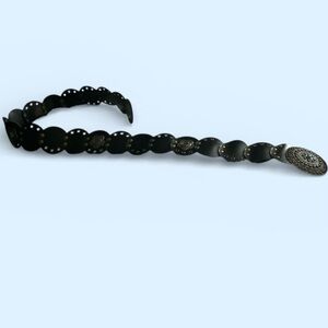 Moroccan Elegant Black Leather Belt